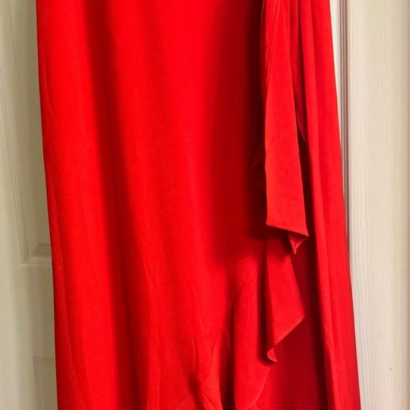 London Times Sleeveless Ruffle Faux -Wrap Maxi Dress.   New With Tags - Picture 7 of 8